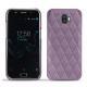 Wiko Wim leather cover - Lilas - Couture ( Nappa - Pantone 2645U ) 