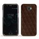 Wiko Wim leather cover - Châtaigne - Couture ( Pantone 476C ) 