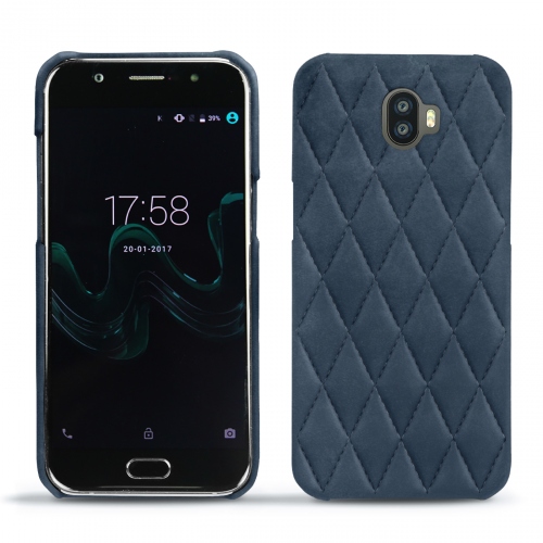 Capa em pele Wiko WimJean vintage - Couture ( Pantone #2f414f  ) 