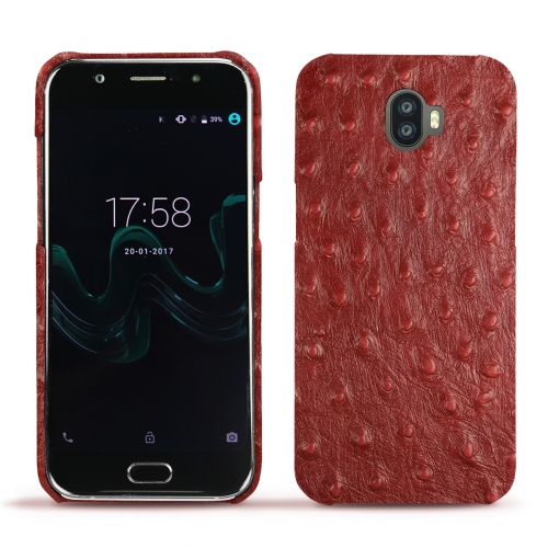 Wiko Wim leather caseAutruche ciliegia ( Pantone #a4343a ) 