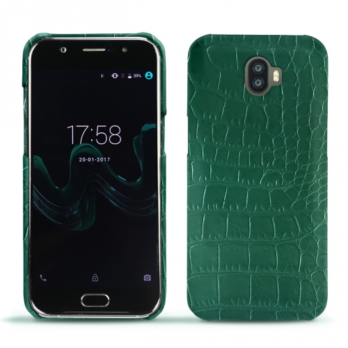 Funda de piel Wiko WimCrocodile pino ( Pantone #173F35 ) 