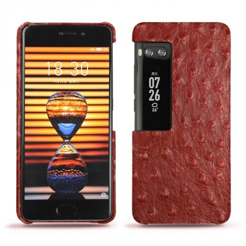 Funda de piel Meizu Pro 7 PlusAutruche ciliegia ( Pantone #a4343a ) 