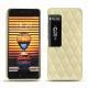 Coque cuir Meizu Pro 7 Plus - Beige - Couture ( Nappa - Pantone 7502C ) 