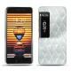 Coque cuir Meizu Pro 7 Plus - Platinium - Couture