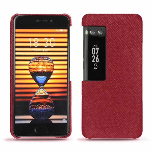 Capa em pele Meizu Pro 7 PlusRouge passion ( Pantone #a6192e ) 