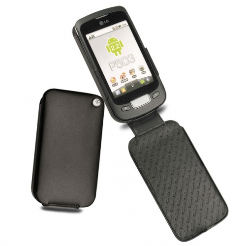 Custodia in pelle LG P500 Optimus One 