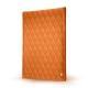 Porte Bloc Note - A4 - Griffe 1 - Orange - Couture ( Nappa - Pantone 1495U ) 