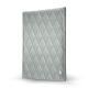 Porte Bloc Note - A5 - Griffe 1 - Gris - Couture ( Nappa - Pantone W428C ) 