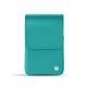 Etui cuir pour paquet de cigarettes - Bleu fluo