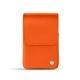 Etui cuir pour paquet de cigarettes - Orange fluo