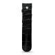 Leather pen case - Crocodile nero