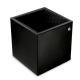 Stiftbecher aus Leder - Quadratisch - Noir ( Nappa - Black ) 