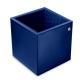 Pot à stylos en cuir - carré - Bleu océan ( Nappa - Pantone 293C ) 