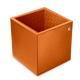 Copo porta-canetas em pele - quadrado - Orange ( Nappa - Pantone 1495U ) 