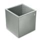 Leather pen pot - square - Gris ( Nappa - Pantone W428C ) 