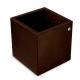 Stiftbecher aus Leder - Quadratisch - Châtaigne ( Pantone 476C ) 