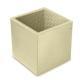 Stiftbecher aus Leder - Quadratisch - Ivoire ( Sleek P C12 - White ) 