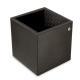 Stiftbecher aus Leder - Quadratisch - Anthracite ( Pantone 424C ) 