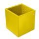 Copo porta-canetas em pele - quadrado - Jaune fluo