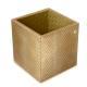 Leather pen pot - square - Serpent sabbia