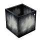 Leather pen pot - square - Gris Patine