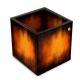 Leather pen pot - square - Fauve Patine
