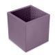 Leather pen pot - square - Lilas PU