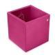 Pot à stylos en cuir - carré - Rose BB