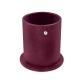 Leather pen pot - round - Prune vintage ( Pantone 512C ) 