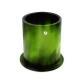 Stiftbecher aus Leder - Rund - Vert Patine