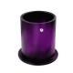 Copo porta-canetas em pele - redondo - Violet Patine