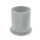Leather pen pot - round - Gris PU