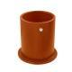Lapicero de piel - redondo - Orange vibrant
