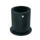 Leather pen pot - round - Blu marino