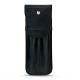Estuche de piel para dos bolígrafos - Dark vintage ( Roughtcut - Black#5256 ) 