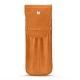 Leather case for 2 pens - Mandarine vintage ( Pantone 165C ) 