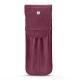 Custodia cuoio per due penne - Prune vintage ( Pantone 512C ) 