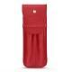 Estuche de piel para dos bolígrafos - Rouge troupelenc