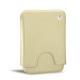 Bolsa em pele para cartões de visita - 20 cartões - Beige ( Nappa - Pantone 7502C ) 