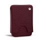 Leather case for business  cards - 20 cards - Lie de vin ( Pantone 5115C ) 