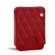 Etui cartes de visite - 20 cartes - Rouge - Couture ( Nappa - Pantone 199C ) 