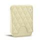 革製名刺入れ - 20 枚 - Ivoire - Couture ( Sleek P C12 - White ) 