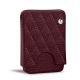 Etui cartes de visite - 20 cartes - Lie de vin - Couture ( Pantone 5115C ) 