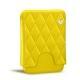 Lederetui für Kreditkarten - 20 Karten - Jaune fluo - Couture