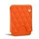Custodia in cuoio per carte da visita - 20 carte - Orange fluo - Couture