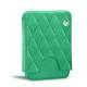 Custodia in cuoio per carte da visita - 20 carte - Menthe vintage - Couture
