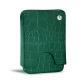 Estuche de piel para tarjetas de visita - 20 tarjetas - Crocodile pino