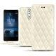 Custodia in pelle Nokia 8 - Blanc - Couture ( Bologna - White ) 