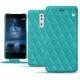 Housse cuir Nokia 8 - Bleu fluo - Couture