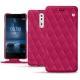 Capa em pele Nokia 8 - Rose fluo - Couture
